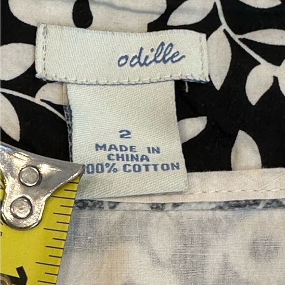 Odille Black White Floral A Line Skirt with Lace Detailing - Picture 5 of 10